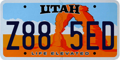 UT license plate Z885ED