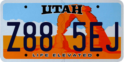 UT license plate Z885EJ