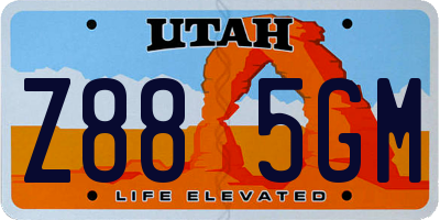 UT license plate Z885GM