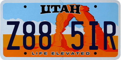 UT license plate Z885IR