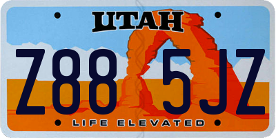 UT license plate Z885JZ