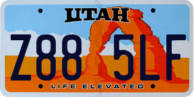 UT license plate Z885LF