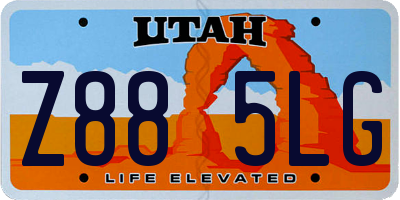 UT license plate Z885LG