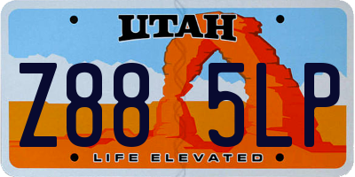 UT license plate Z885LP