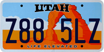 UT license plate Z885LZ