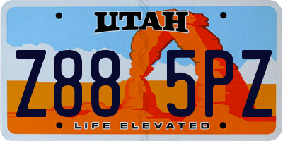 UT license plate Z885PZ