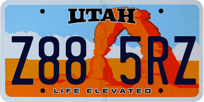 UT license plate Z885RZ