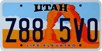 UT license plate Z885VO