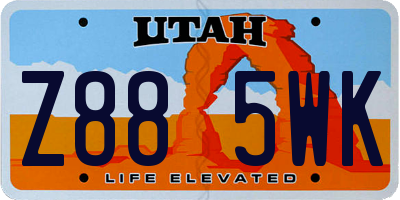 UT license plate Z885WK