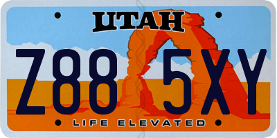 UT license plate Z885XY