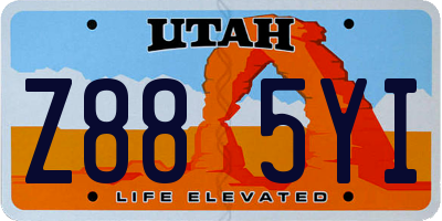 UT license plate Z885YI