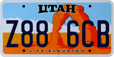 UT license plate Z886CB