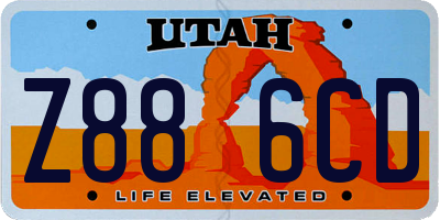UT license plate Z886CD