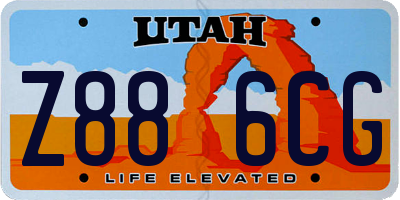 UT license plate Z886CG