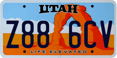 UT license plate Z886CV