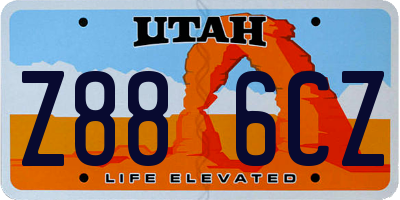 UT license plate Z886CZ