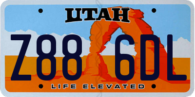 UT license plate Z886DL