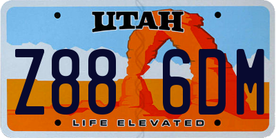 UT license plate Z886DM