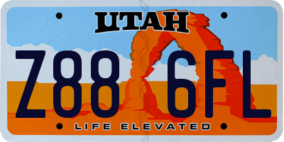 UT license plate Z886FL