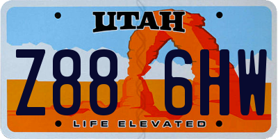 UT license plate Z886HW