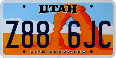 UT license plate Z886JC