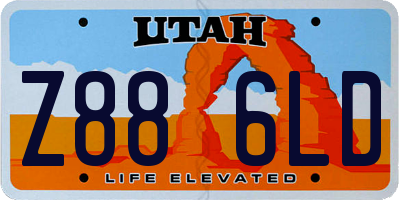 UT license plate Z886LD