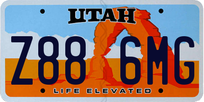 UT license plate Z886MG