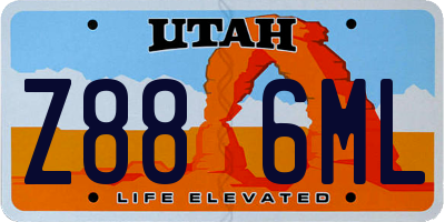 UT license plate Z886ML