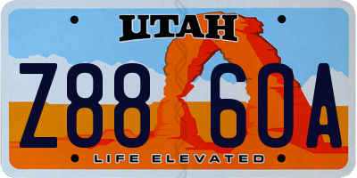 UT license plate Z886OA