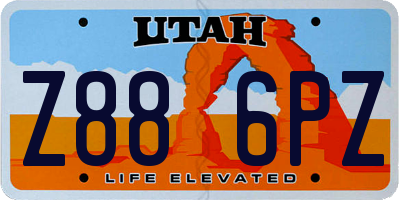 UT license plate Z886PZ