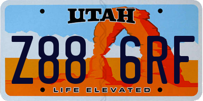 UT license plate Z886RF