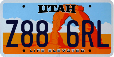 UT license plate Z886RL