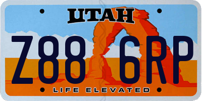 UT license plate Z886RP