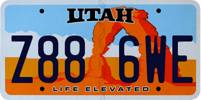 UT license plate Z886WE