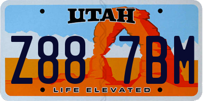 UT license plate Z887BM