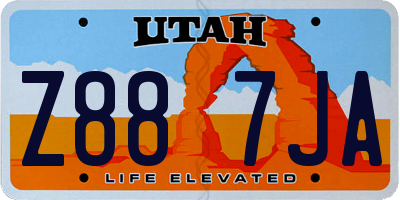 UT license plate Z887JA