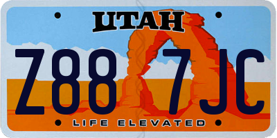 UT license plate Z887JC