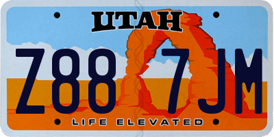 UT license plate Z887JM