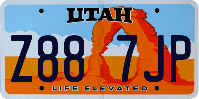 UT license plate Z887JP