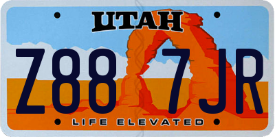 UT license plate Z887JR