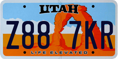 UT license plate Z887KR