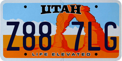 UT license plate Z887LG