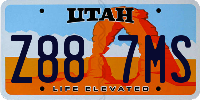 UT license plate Z887MS