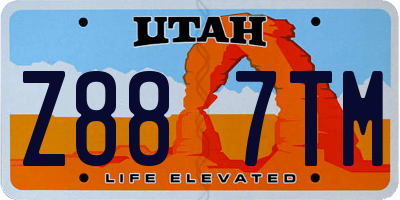 UT license plate Z887TM