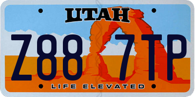 UT license plate Z887TP