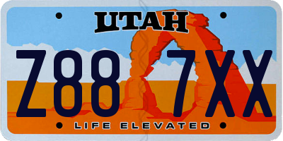 UT license plate Z887XX