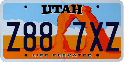 UT license plate Z887XZ