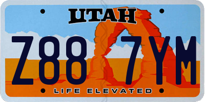UT license plate Z887YM