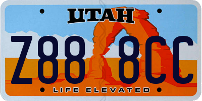 UT license plate Z888CC