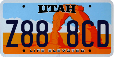 UT license plate Z888CD